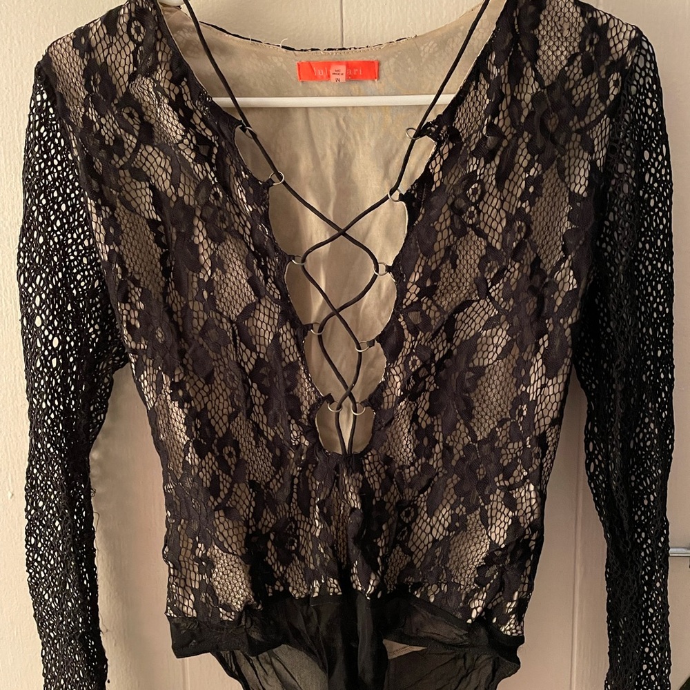 Black lace bodysuit